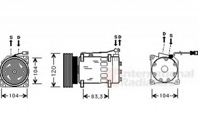VAN WEZEL 0900k175 -  Компрессор, кондиционер